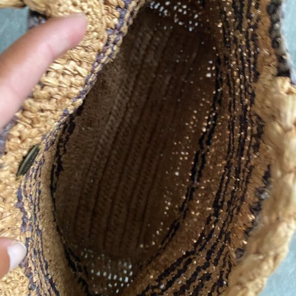 ROUJE Sebastien Raffia Basket Bag Tote Iconic - Picture 5 of 6